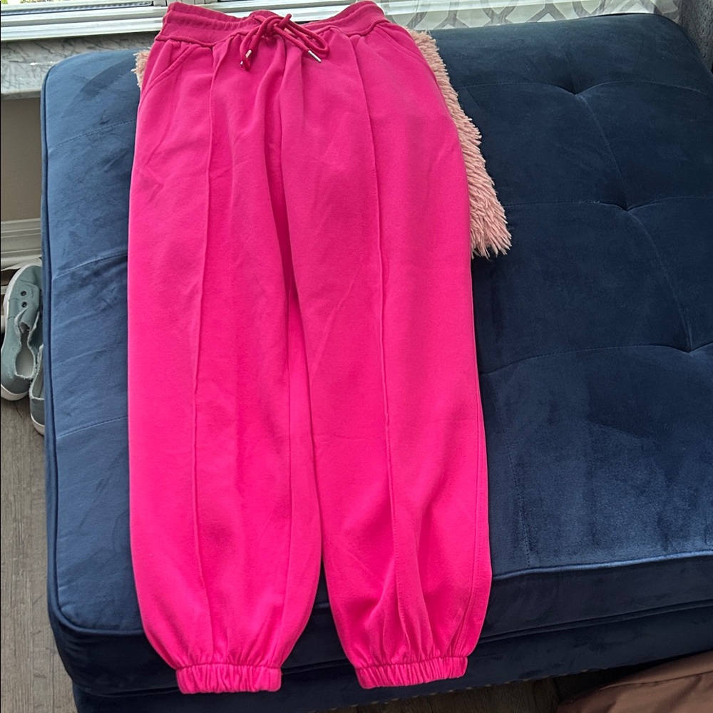 Womens Pink Jogger Pants Can fit meduim